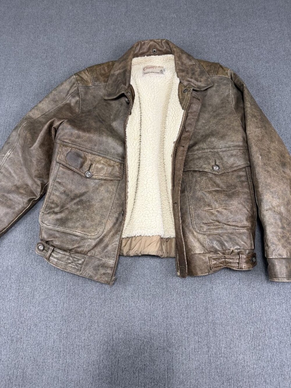 Clipper Mist Mens Brown Lined Jacket Size 44 Long